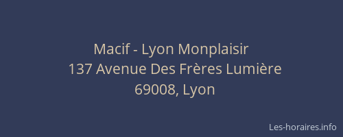 Macif - Lyon Monplaisir
