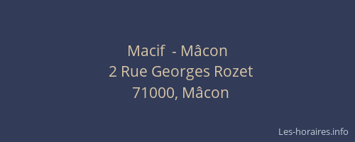 Macif  - Mâcon