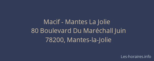 Macif - Mantes La Jolie