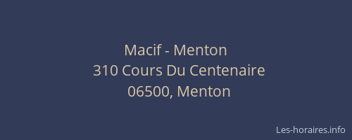 Macif - Menton