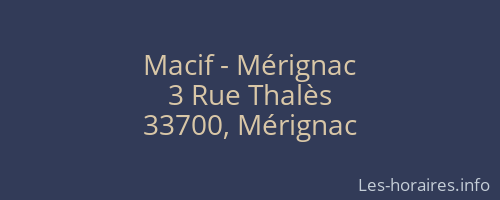 Macif - Mérignac