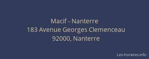 Macif - Nanterre