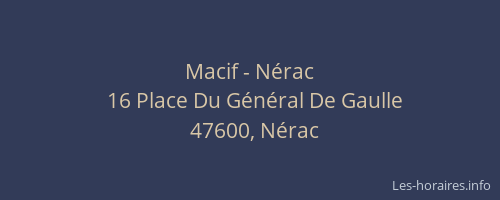 Macif - Nérac