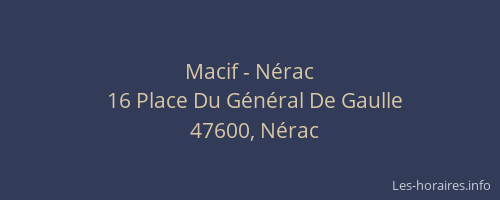 Macif - N&eacute;rac