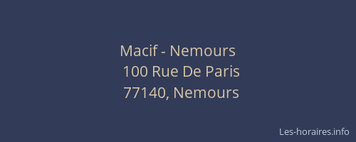 Macif - Nemours