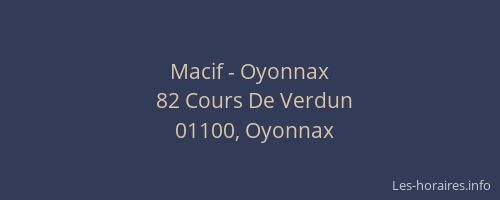 Macif - Oyonnax