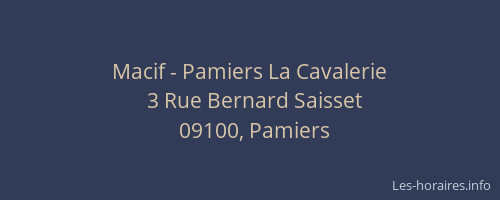 Macif - Pamiers La Cavalerie