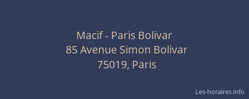 Macif - Paris Bolivar