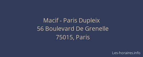 Macif - Paris Dupleix