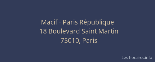 Macif - Paris République