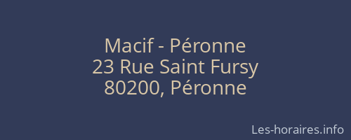 Macif - Péronne