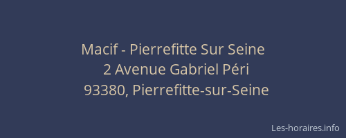 Macif - Pierrefitte Sur Seine