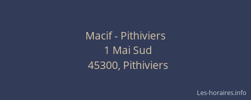 Macif - Pithiviers