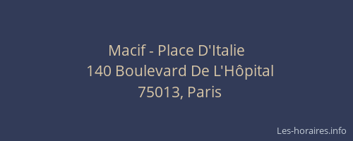 Macif - Place D'Italie