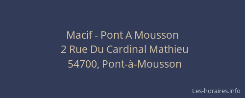Macif - Pont A Mousson