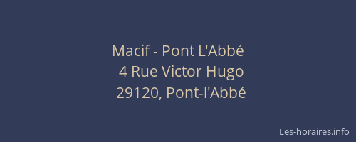 Macif - Pont L'Abb&eacute;