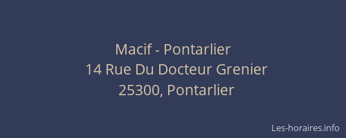 Macif - Pontarlier