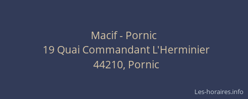 Macif - Pornic