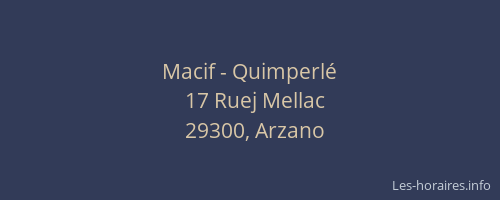 Macif - Quimperl&eacute;
