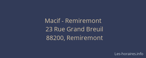 Macif - Remiremont