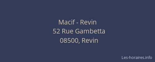 Macif - Revin