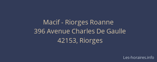 Macif - Riorges Roanne