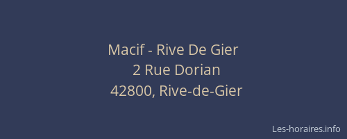 Macif - Rive De Gier