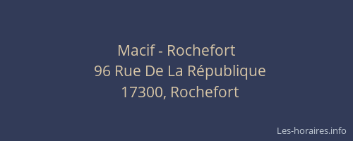 Macif - Rochefort
