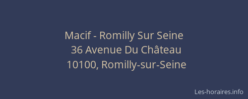 Macif - Romilly Sur Seine