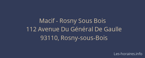 Macif - Rosny Sous Bois