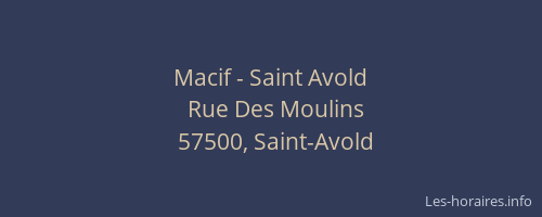 Macif - Saint Avold
