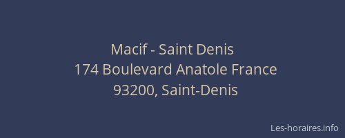 Macif - Saint Denis