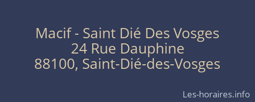 Macif - Saint Dié Des Vosges