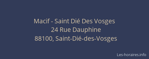 Macif - Saint Dié Des Vosges