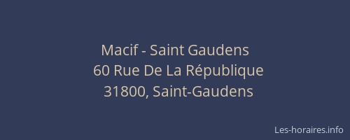 Macif - Saint Gaudens