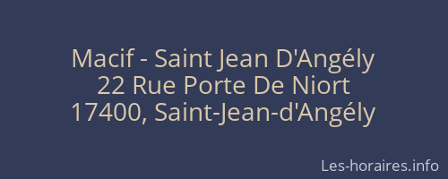 Macif - Saint Jean D'Angély