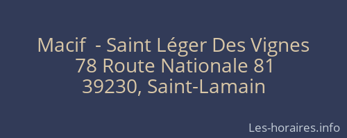 Macif  - Saint Léger Des Vignes