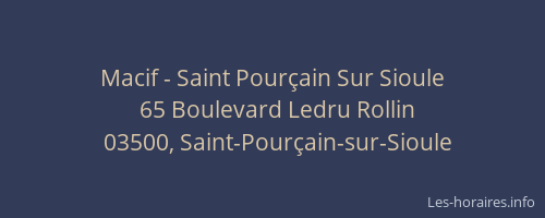 Macif - Saint Pourçain Sur Sioule