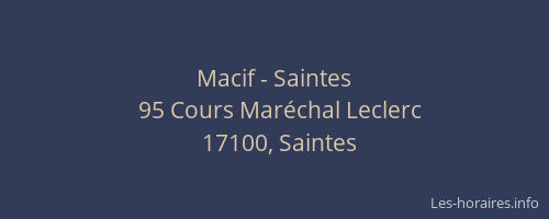 Macif - Saintes
