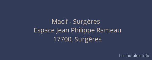 Macif - Surg&egrave;res