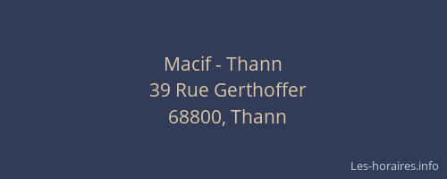Macif - Thann