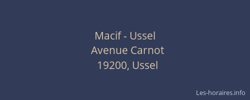 Macif - Ussel