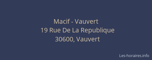 Macif - Vauvert