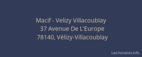 Macif - Velizy Villacoublay