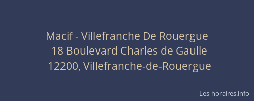 Macif - Villefranche De Rouergue