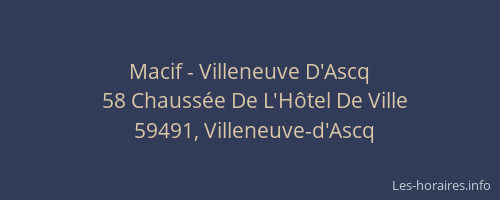 Macif - Villeneuve D'Ascq