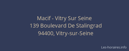 Macif - Vitry Sur Seine