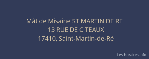 M&acirc;t de Misaine ST MARTIN DE RE