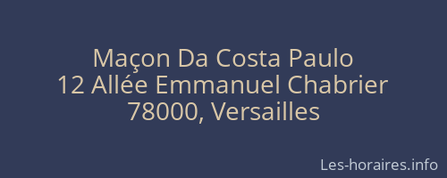 Maçon Da Costa Paulo