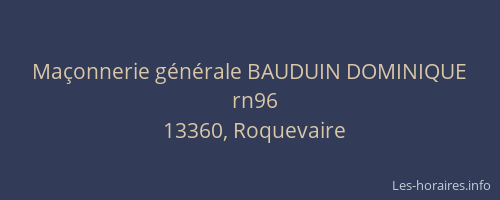 Maçonnerie générale BAUDUIN DOMINIQUE